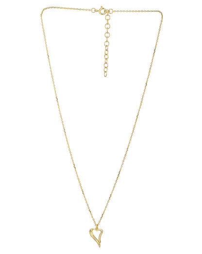 18kt Gold Plated Heart Pendant with Chain