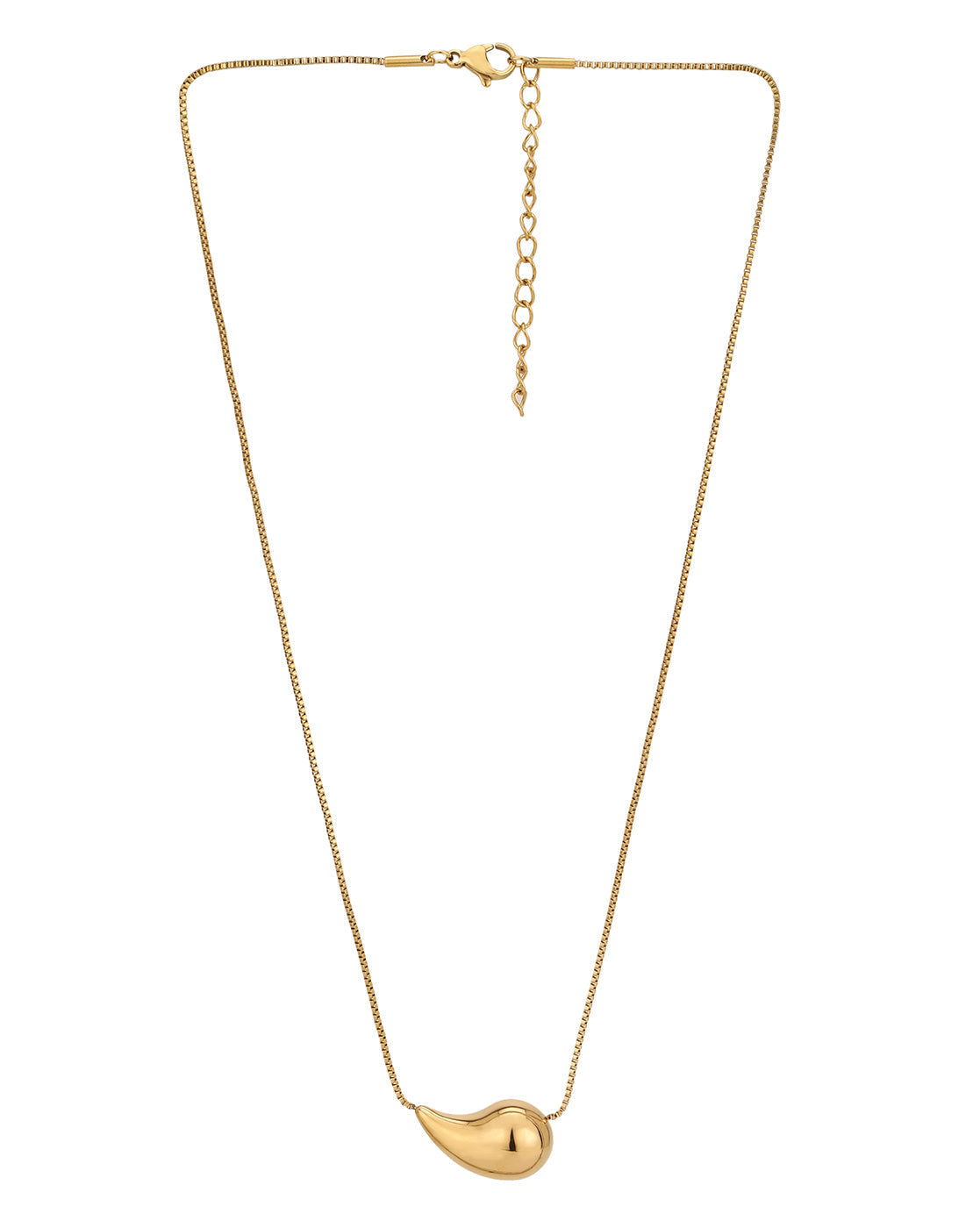 18kt Gold Plated Stainless Steel Tear Drop Necklace