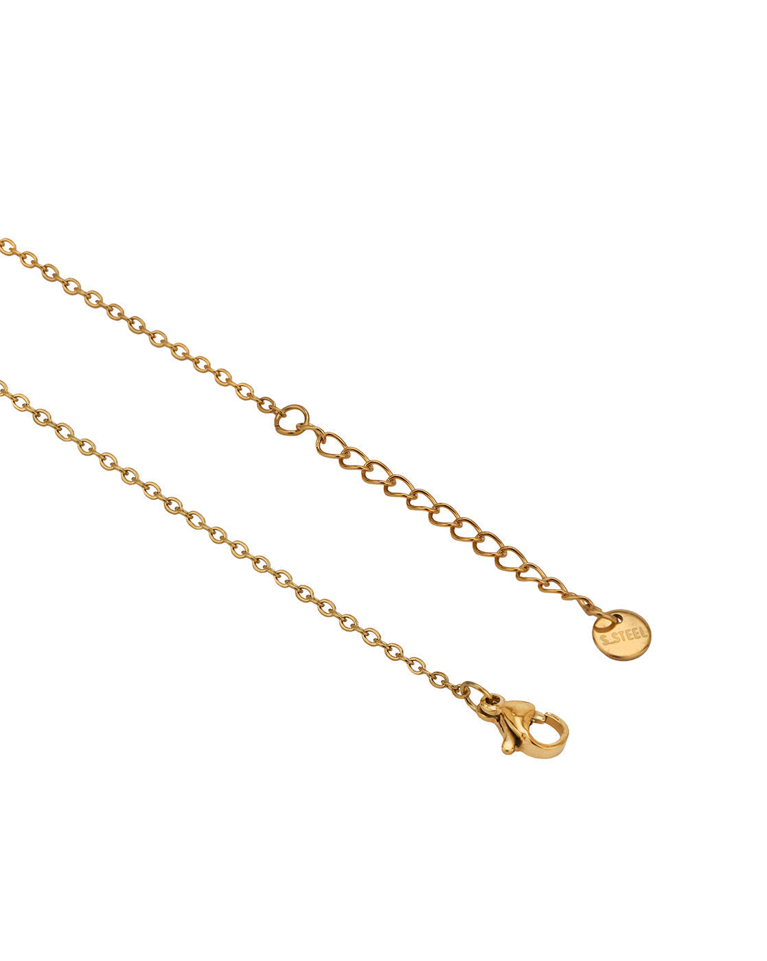 18kt Gold Plated Stainless Steel Red Heart Enamel Necklace