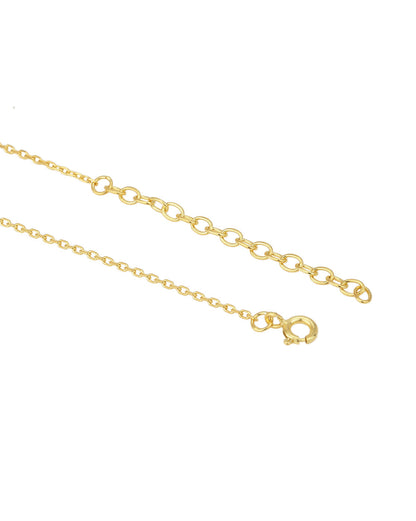 18kt Gold Plated Dangling Floral Lariat Necklace