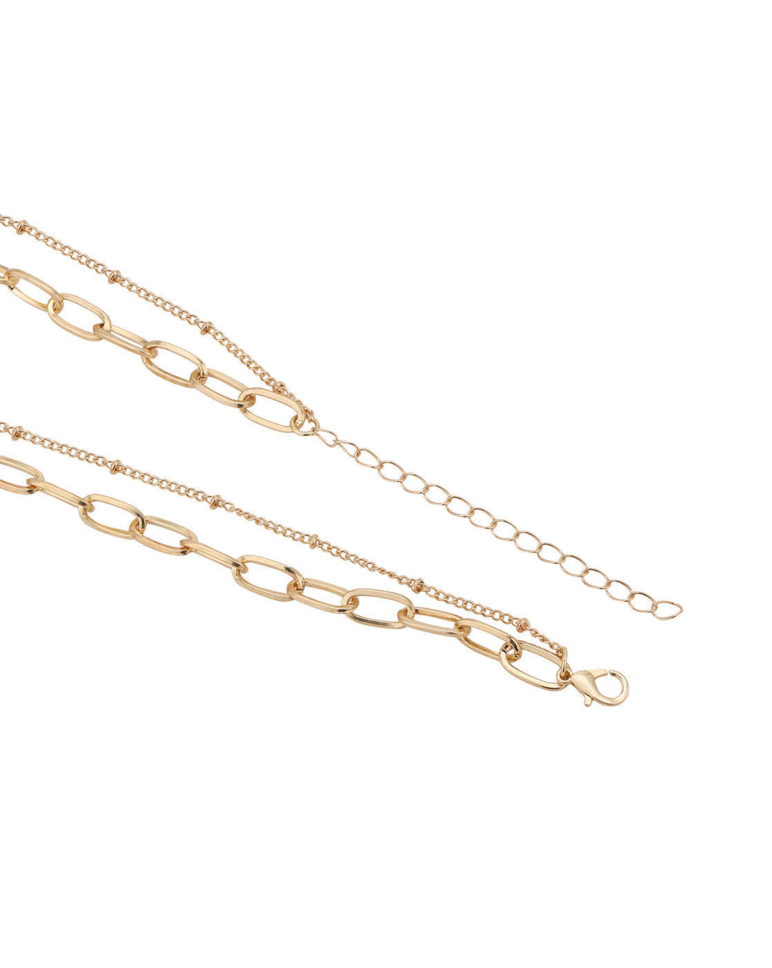 Rose Gold Plated Cats Eye Pendant Layered Necklace