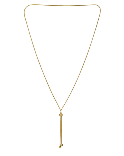 Gold Plated Oxidised Snake Chain Adjustable Necklace