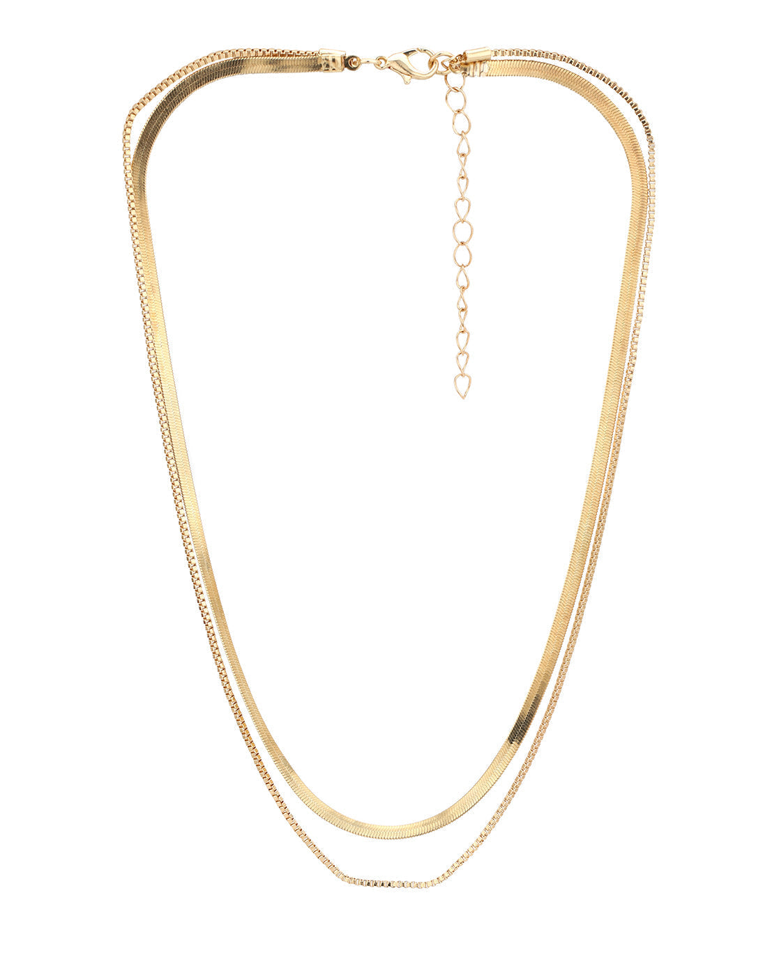 Gold Plated Layered Snake Necklace