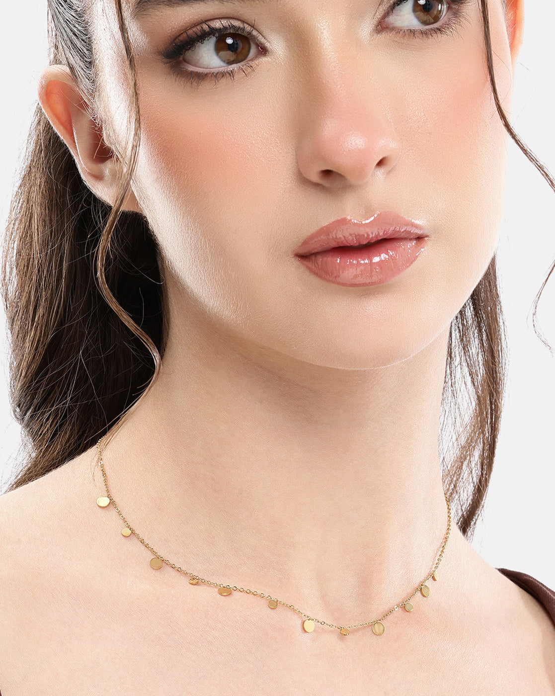 Gold Plated Multiple Charm Necklace