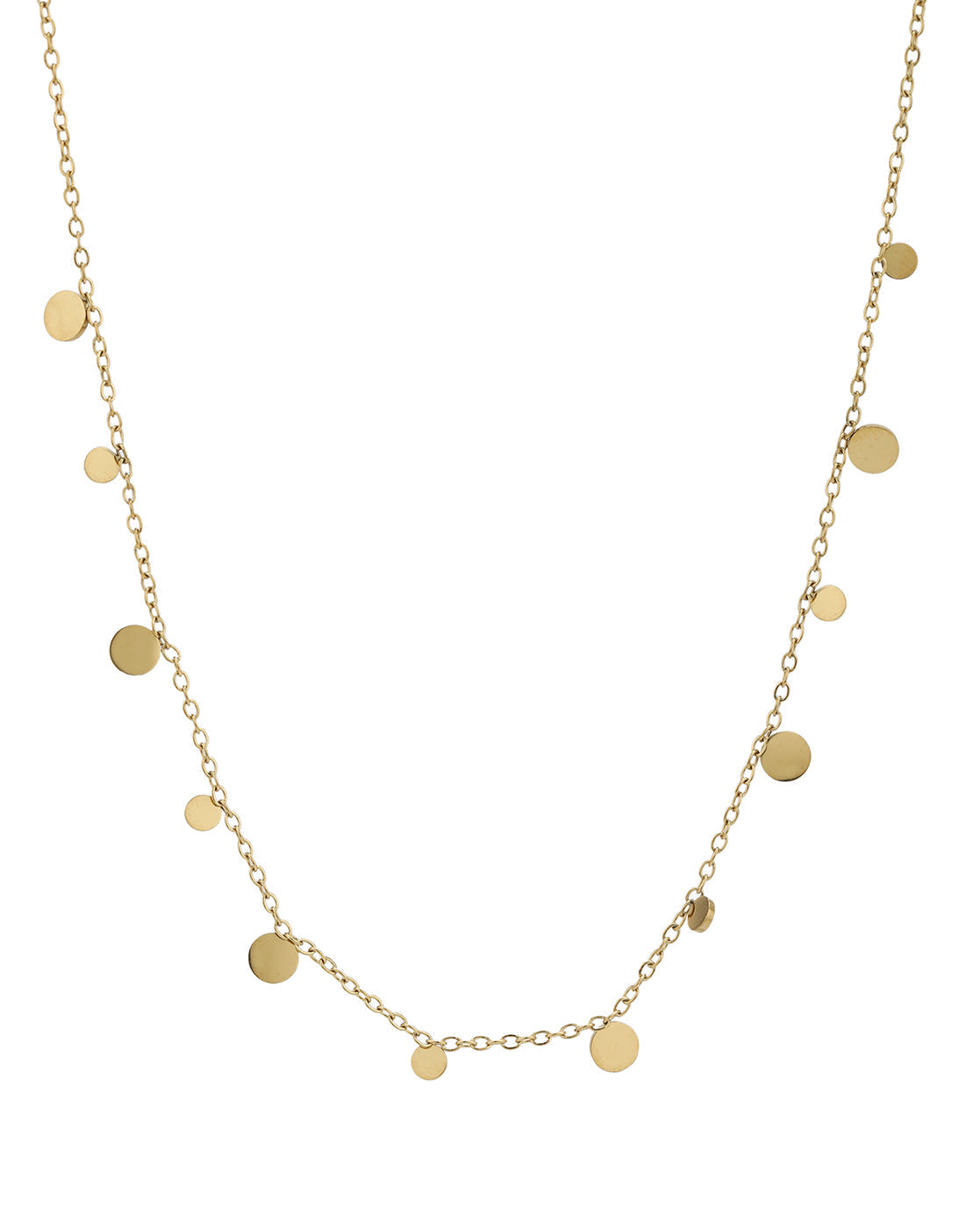 Gold Plated Multiple Charm Necklace