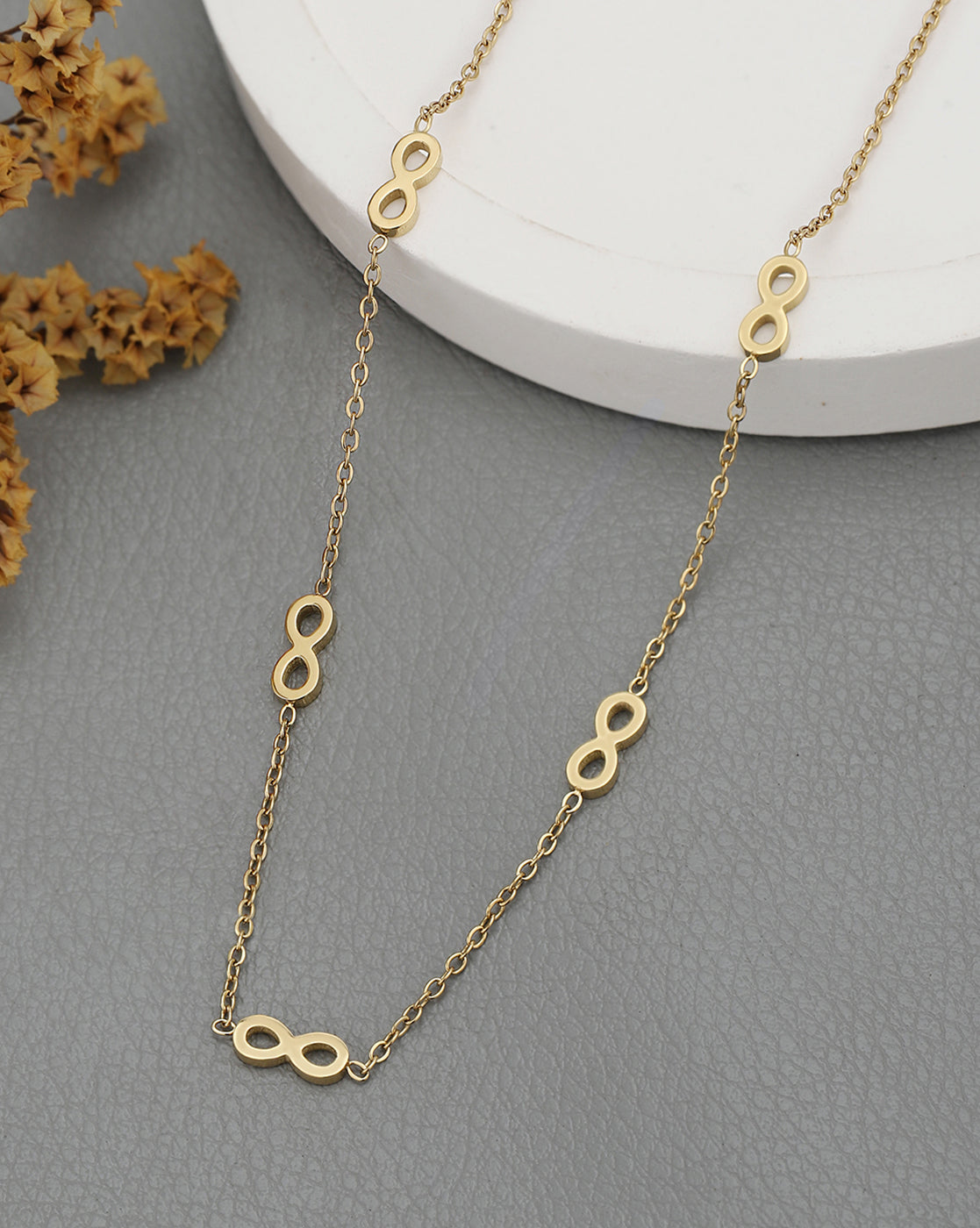 Gold Plated Multiple Infinity Necklace