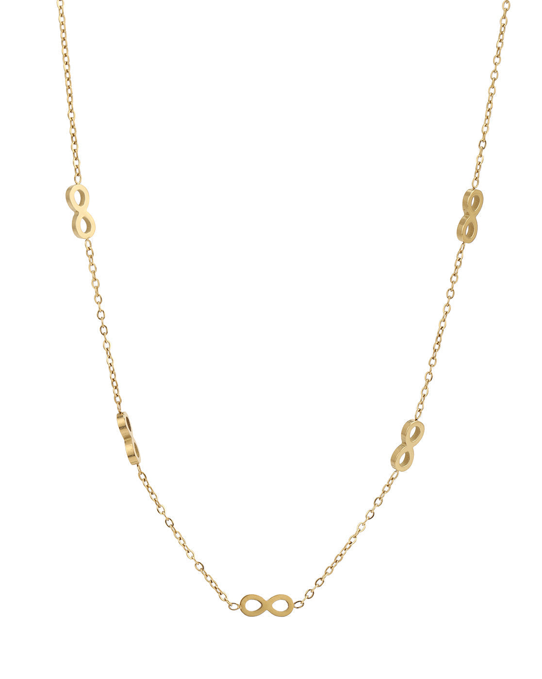 Gold Plated Multiple Infinity Necklace