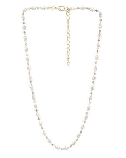 Rose Gold Plated Pearl Necklace