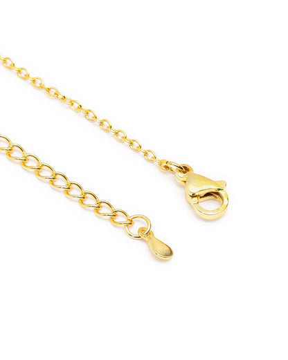 Gold Plated CZ Solitaite Heart Pendant and Chain