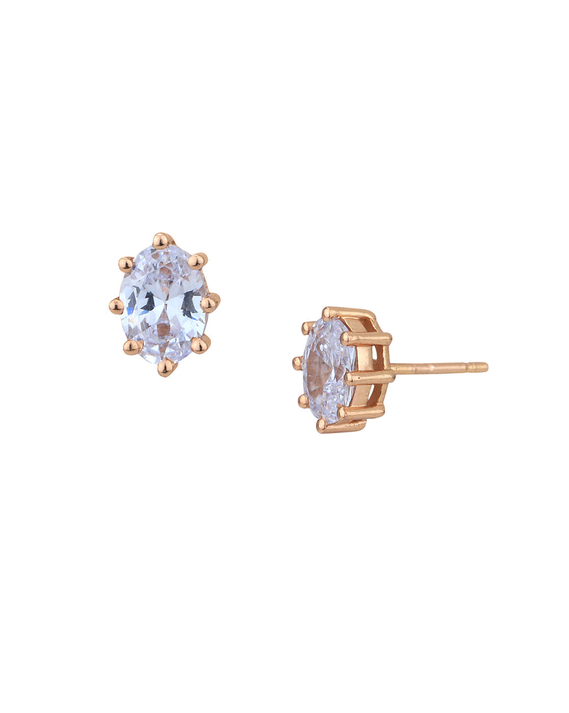 18kt Rose Gold Plated with CZ Necklace with Earring Set for women