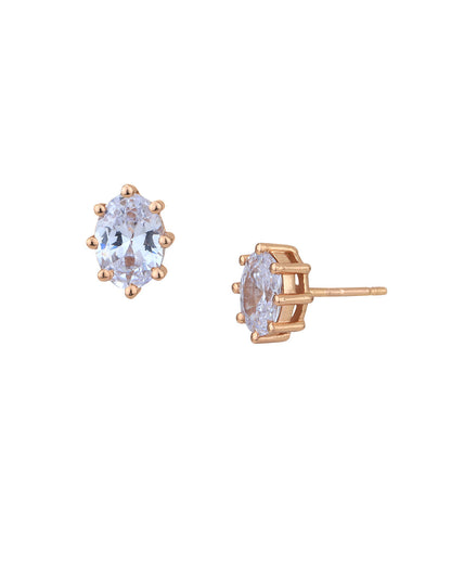 18kt Rose Gold Plated with CZ Necklace with Earring Set for women