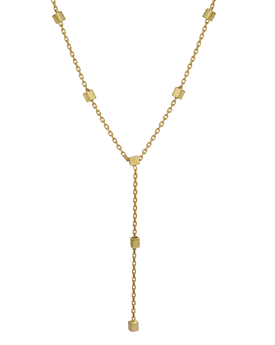 18kt Gold Plated Lariat Necklace and Earring Gift Set