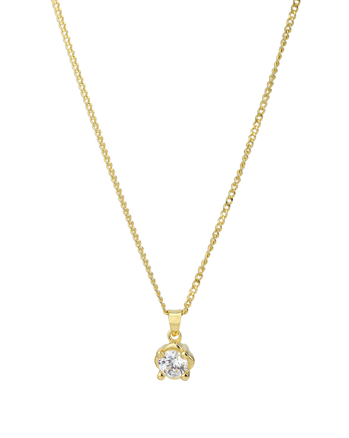 18kt Gold Plated CZ Dangling Solitaire Fancy Jewellery Set
