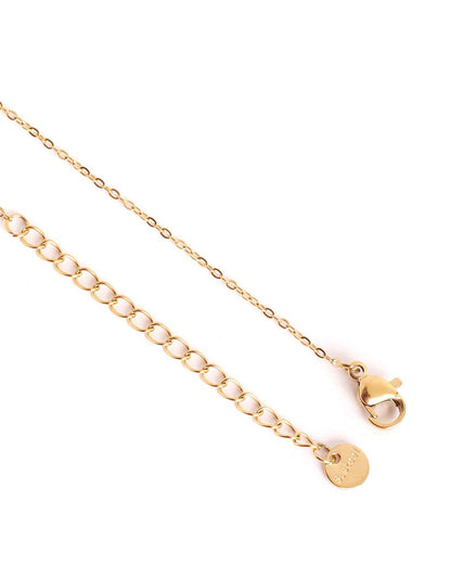 18kt Gold Plated Heart CZ Pearl Necklace and Drop Earring Set