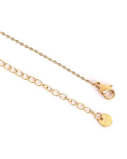 18kt Gold Plated Solitaire CZ Pearl Necklace and Drop Earring Set