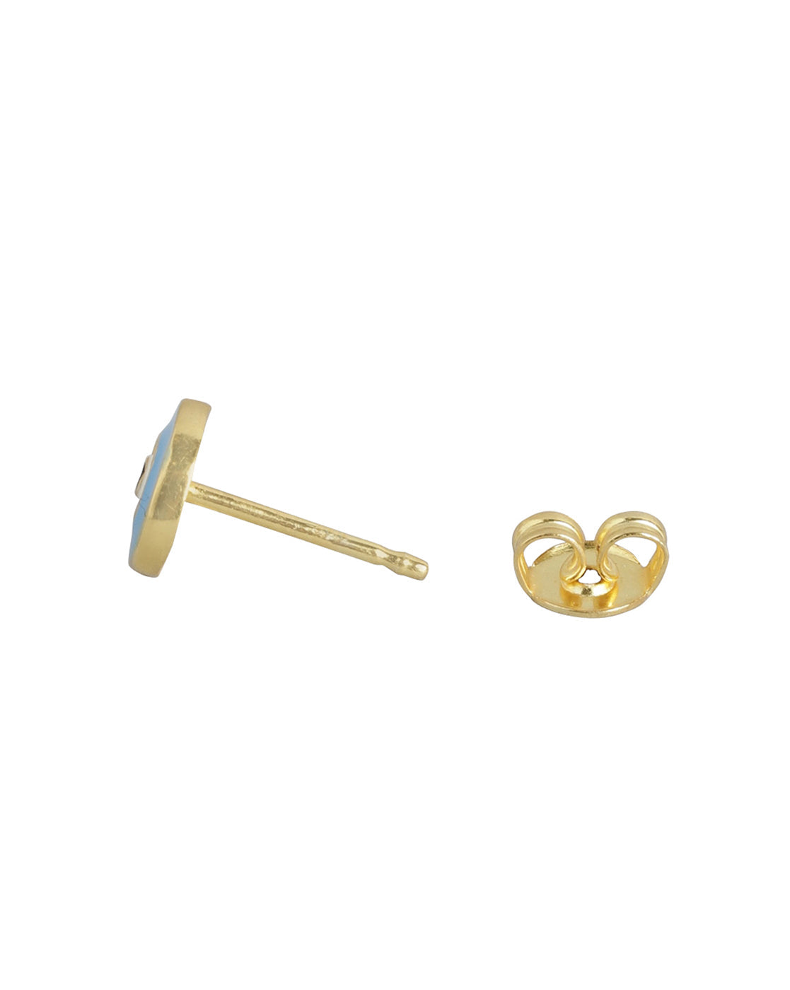 Set Of 2 18Kt Gold Plated With Enamel &amp; Cz Stud Earring For Girls