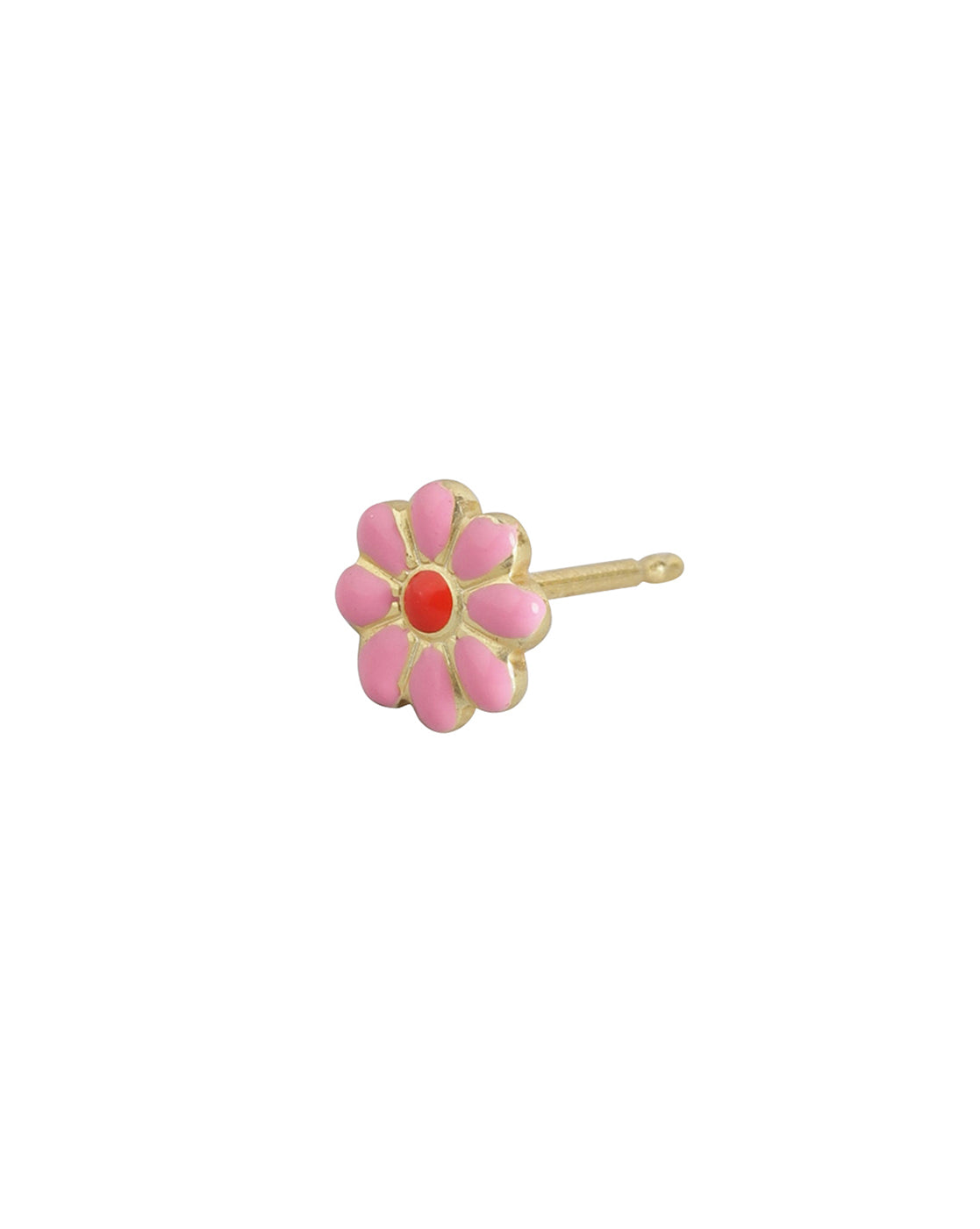 Set Of 2 18Kt Gold Plated With Enamel Stud Earring For Girls