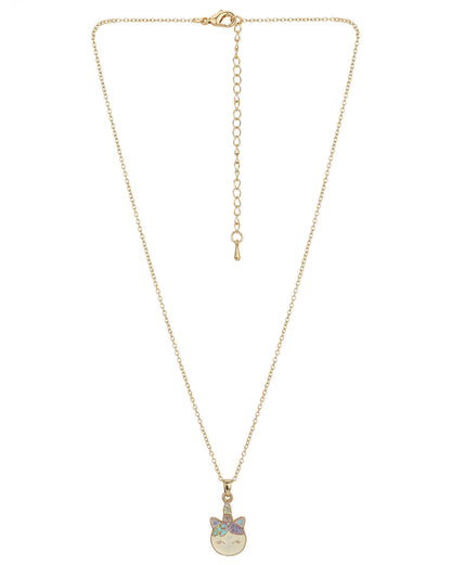 Gold Plated With Enamel Jewellery Set For Girl