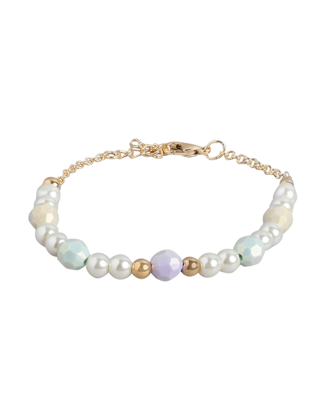 Gold Plated with Pearl Fancy Jewellery Set for girl