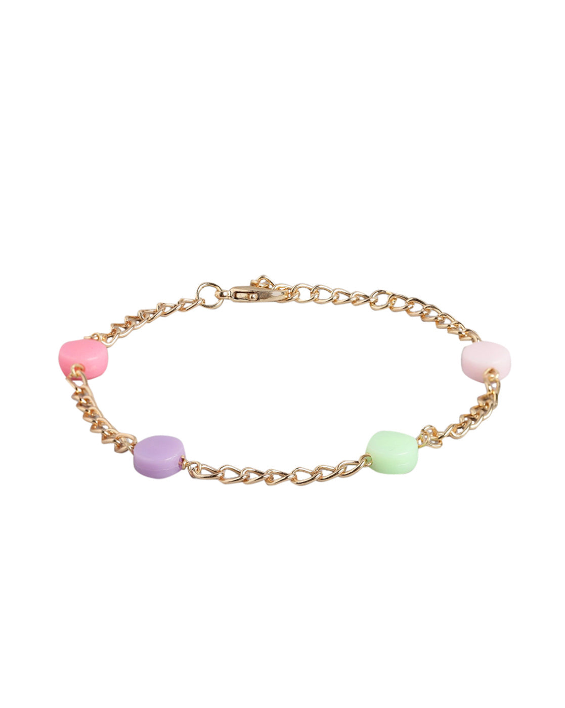 Gold Plated with Multicolor Fancy Bead Jewellery Set for girl