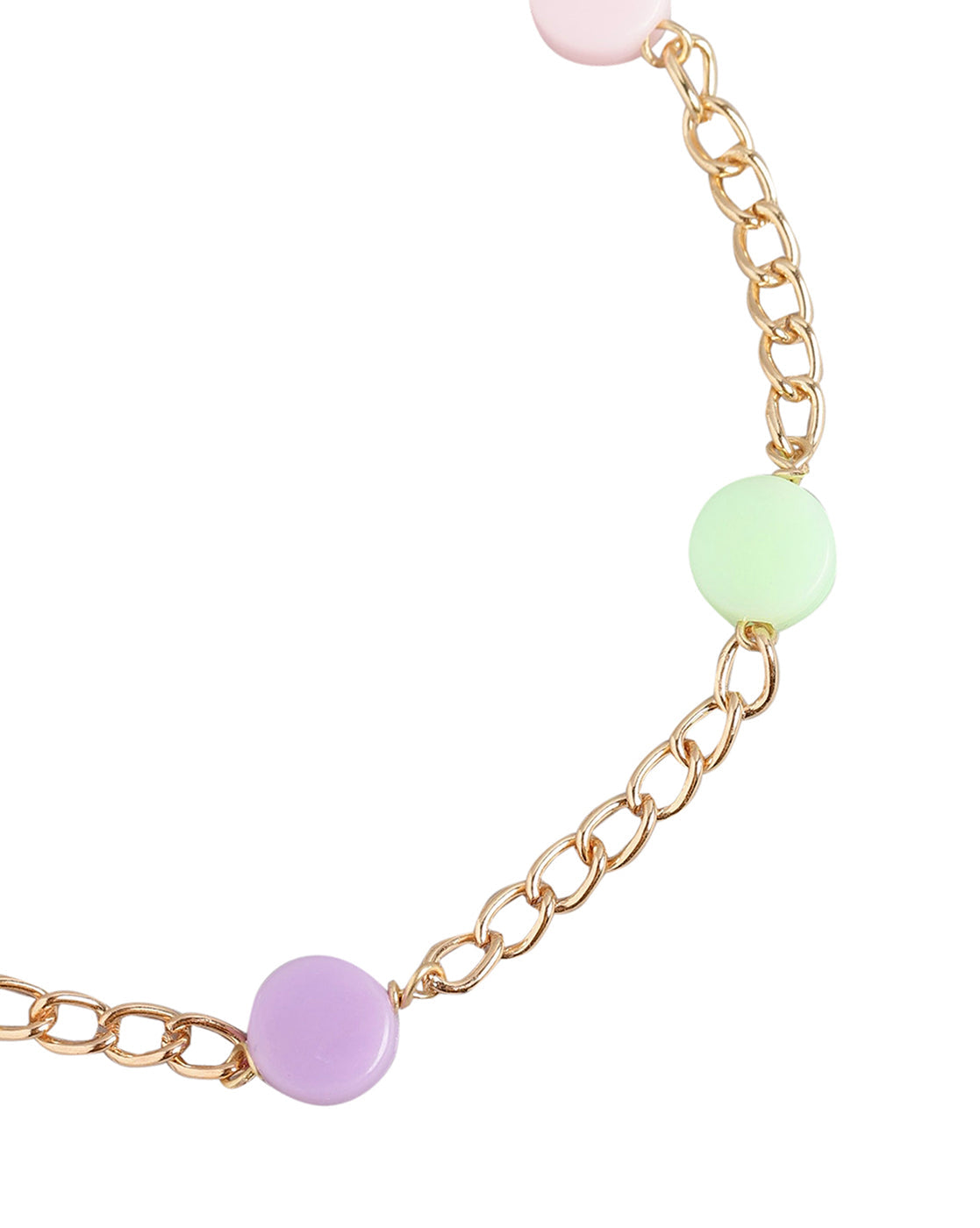 Gold Plated with Multicolor Fancy Bead Jewellery Set for girl