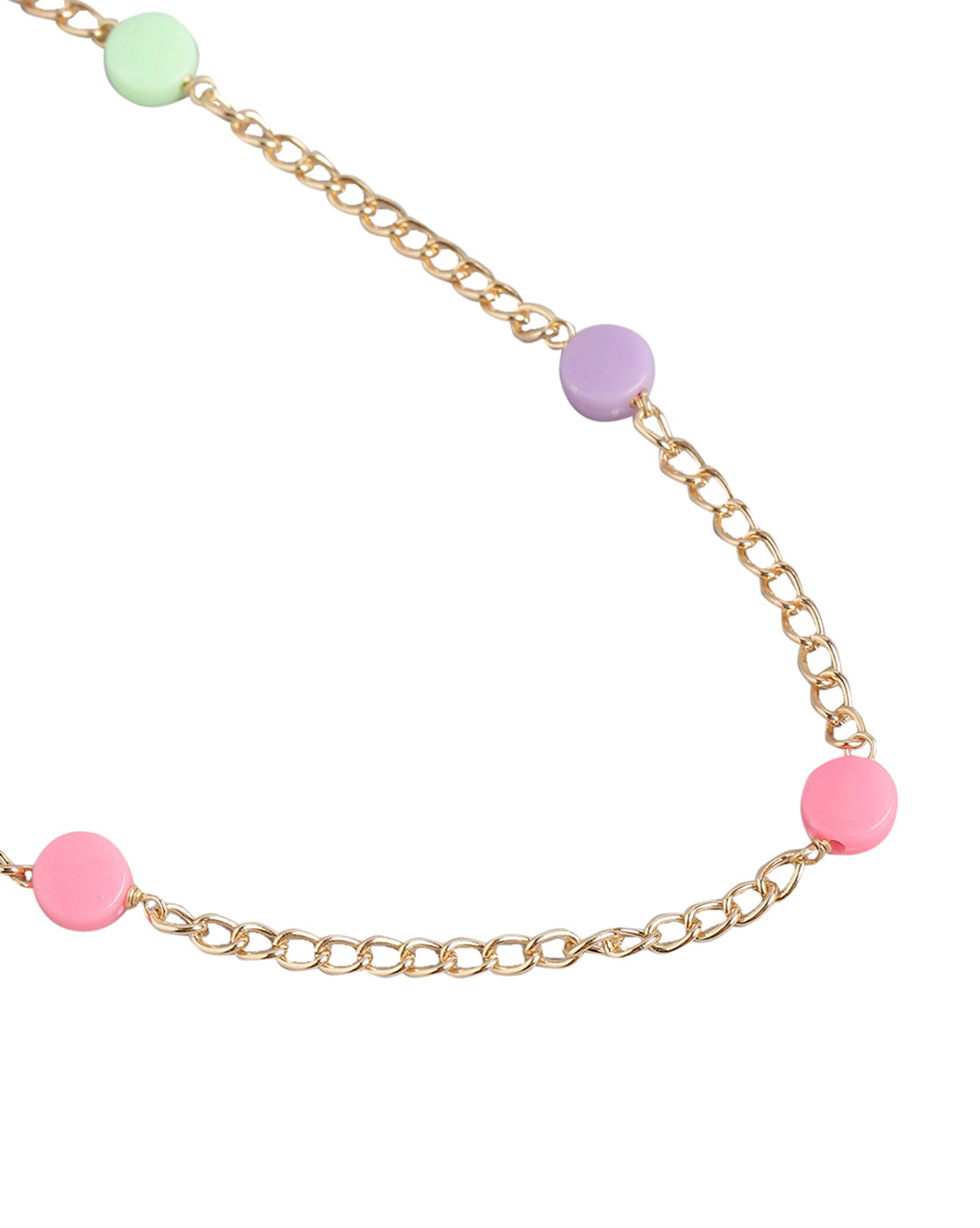 Gold Plated with Multicolor Fancy Bead Jewellery Set for girl