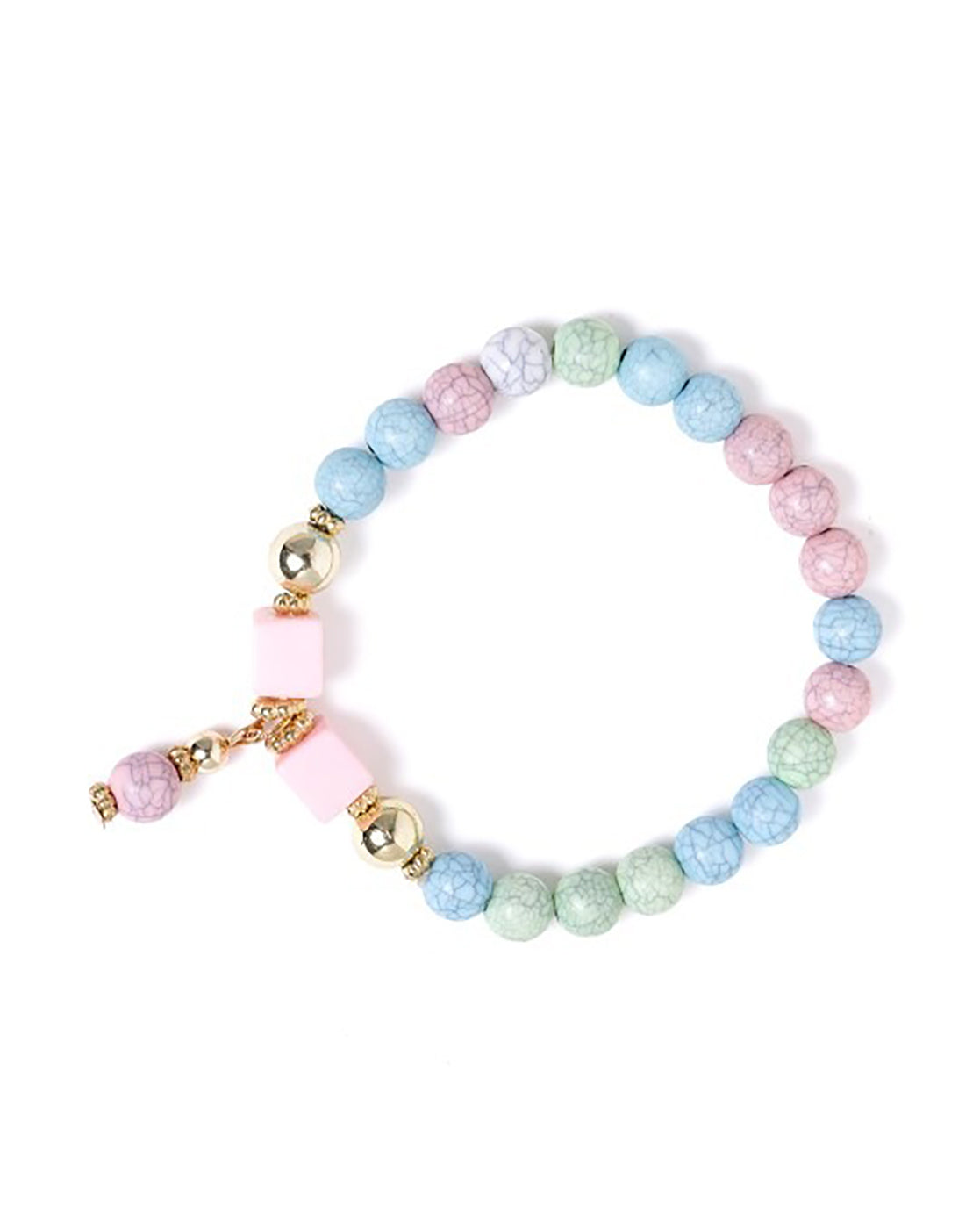 GenZ Multi Colour Fancy Bead Charm Bracelet Set of 8