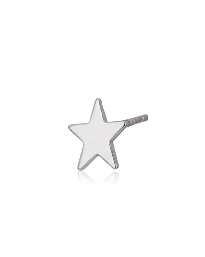 Carlton London 925 Sterling Silver Rhodium Plated Solid Star Stud Earring For Women