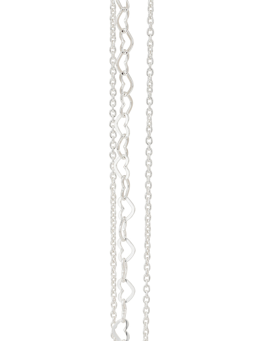 Carlton London 925 Sterling Silver Rhodium Plated Multistranded Bracelet