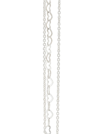 Carlton London 925 Sterling Silver Rhodium Plated Multistranded Bracelet
