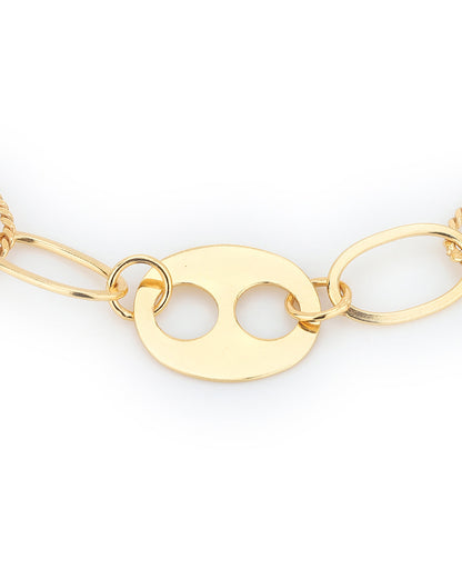 Carlton London-Gold Plated Link Bracelet For Women