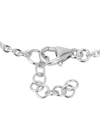 Carlton London Rhodium Plated With Pearl Bracelet For Women
