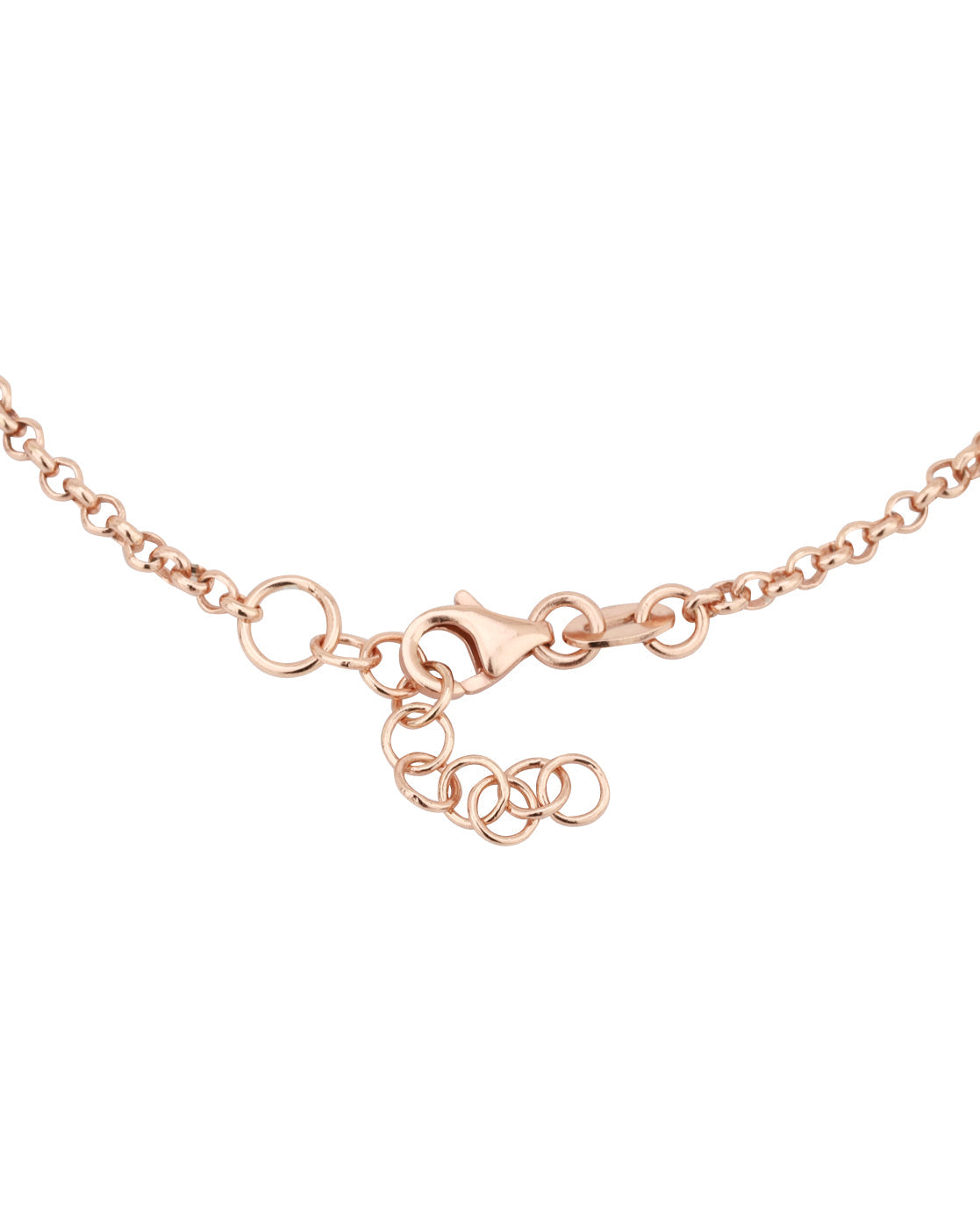 Carlton London Rose Gold Plated Heart Shape Charm Bracelet