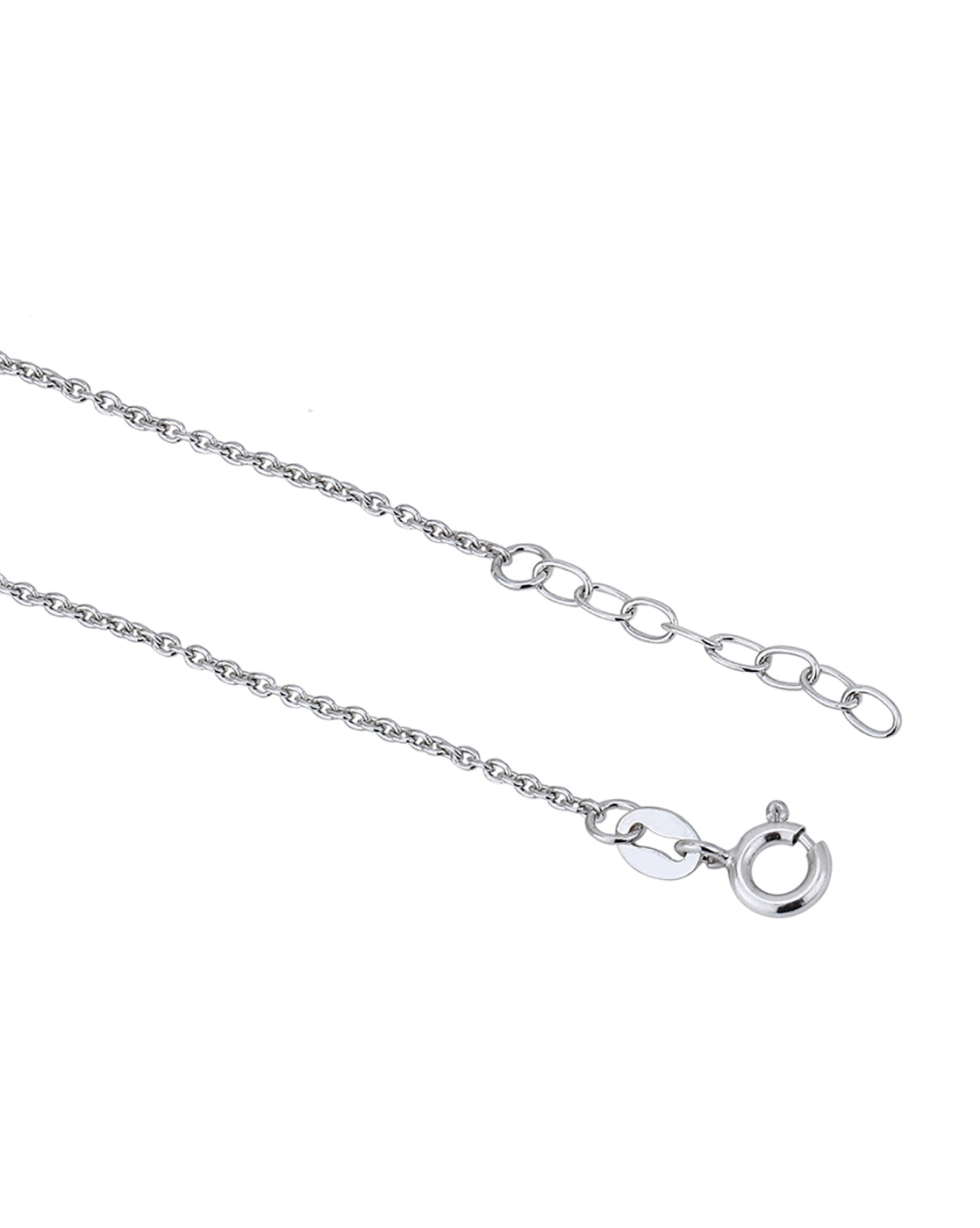 925 Sterling Silver Rhodium Plated CZ Heart Charm Bracelet