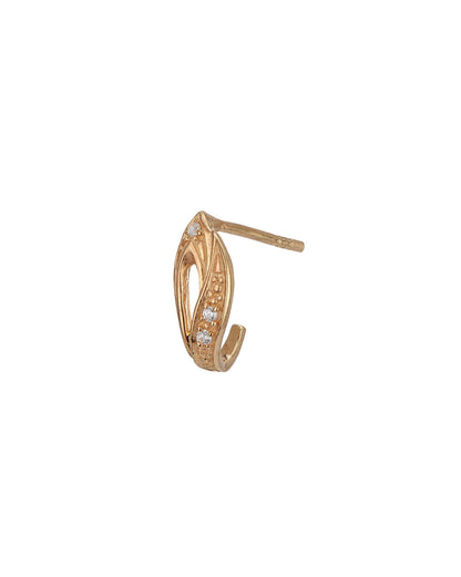 925 Sterling Silver 18kt Rose Gold Plated CZ Stud Earring