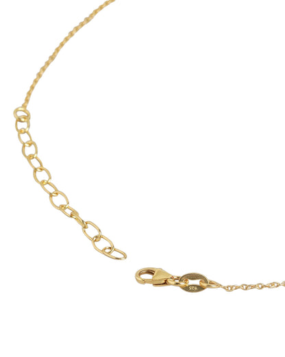 925 Sterling Silver 18kt Gold Plated with Natural Onyx Stone &amp; Pearl Mangalsutra