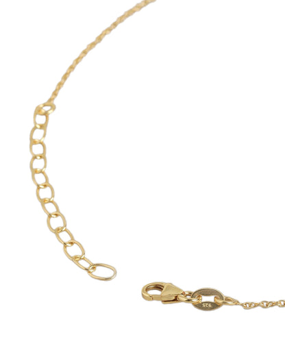 925 Sterling Silver 18kt Gold Plated with Glass Bead Floral Mangalsutra