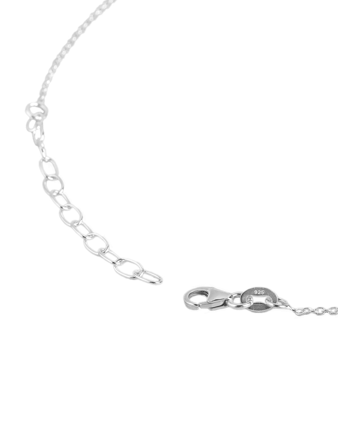 925 Sterling Silver Rhodium Plated with Glass Bead &amp; Natural Onyx Stone Mangalsutra