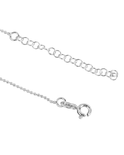 925 Sterling Silver Rhodium Plated Double Chain Choker Necklace