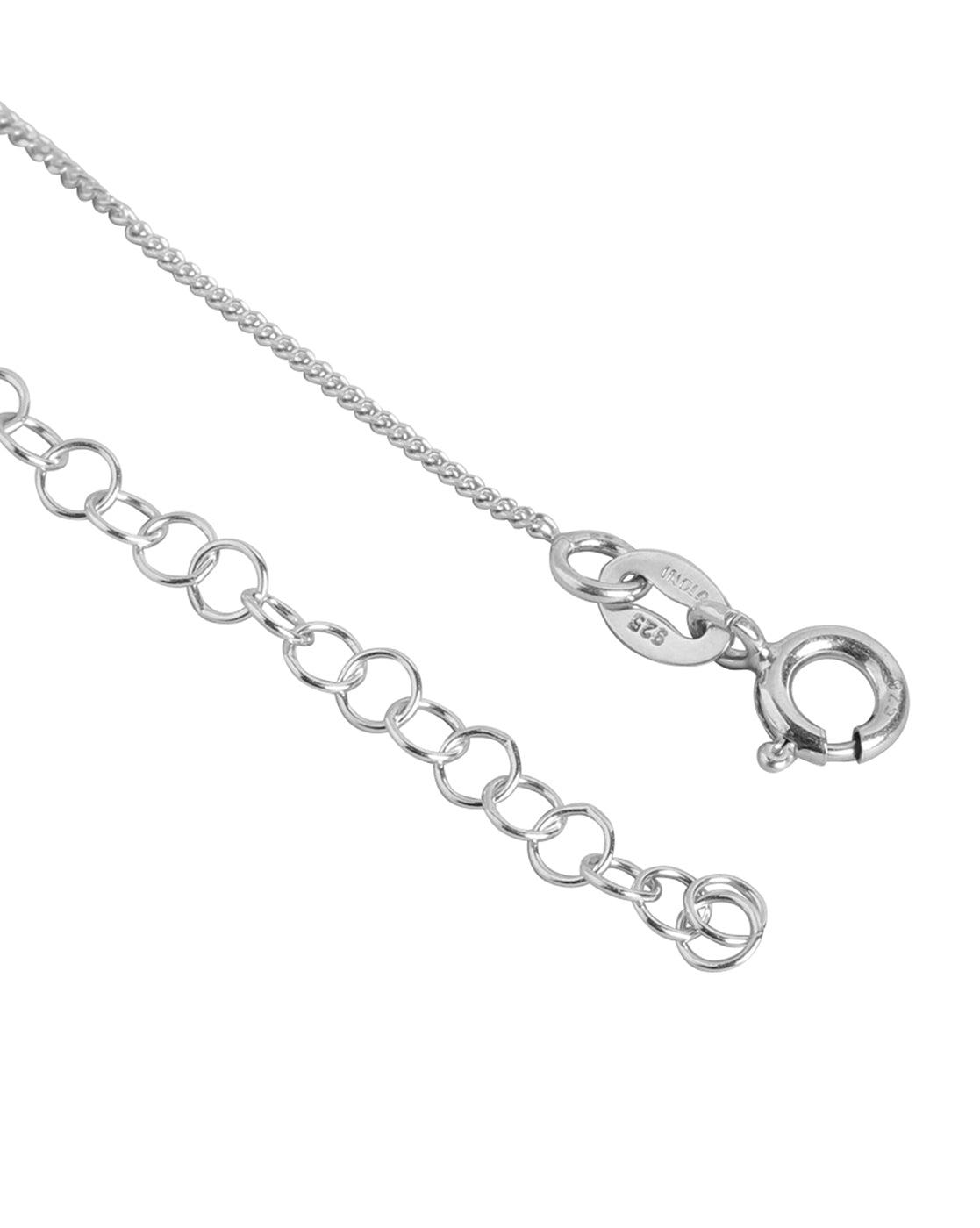 925 Sterling Silver Dangling Bar &amp; Leaf With Rhodium Plated Layered Necklace