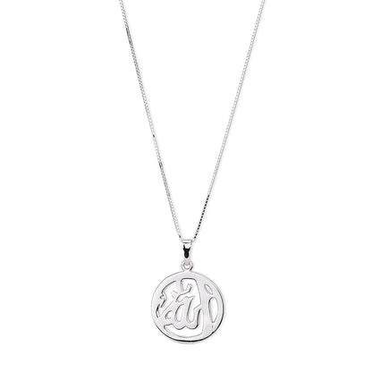 925 Sterling Silver Rhodium Plated Religious Pendant With Chain For Women