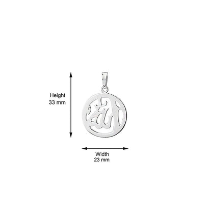 925 Sterling Silver Rhodium Plated Religious Pendant With Chain For Women