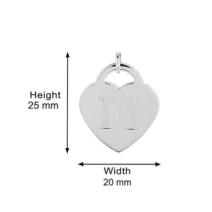 925 Sterling Silver Rhodium Plated And Alphabet Pendant With Chain For Women