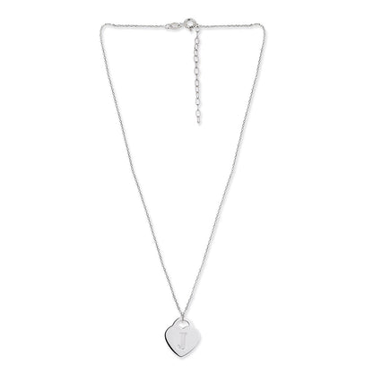 925 Sterling Silver Rhodium Plated And Alphabet Pendant With Chain For Women