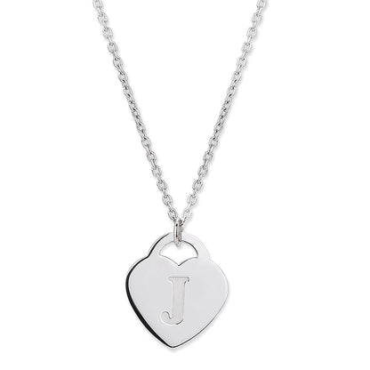 925 Sterling Silver Rhodium Plated And Alphabet Pendant With Chain For Women