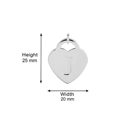 925 Sterling Silver Rhodium Plated And Alphabet Pendant With Chain For Women