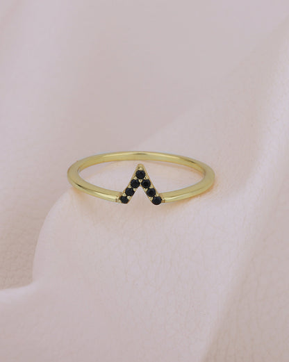 925 Sterling Silver 18kt Gold Plated with CZ Fancy Ring for women