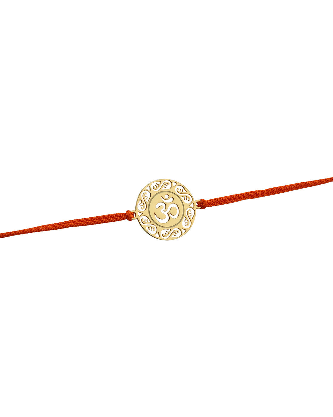 925 Sterling Silver 18kt Gold Plated OM Rakhi for men
