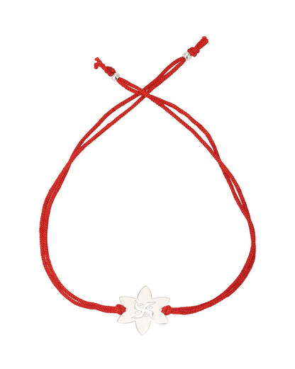 Carlton London Red 925 Sterling Silver Rakhi