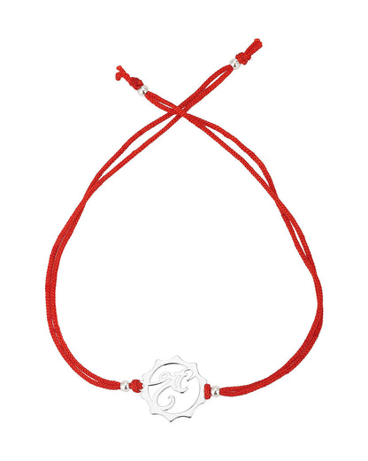 Carlton London Men Red 925 Sterling Silver Plated Rakhi